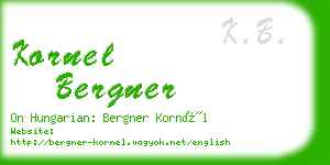 kornel bergner business card